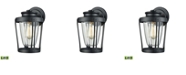 ELK Lighting Fullerton 1 Light Outdoor Wall Sconce in Matte Black with Clear Glass
